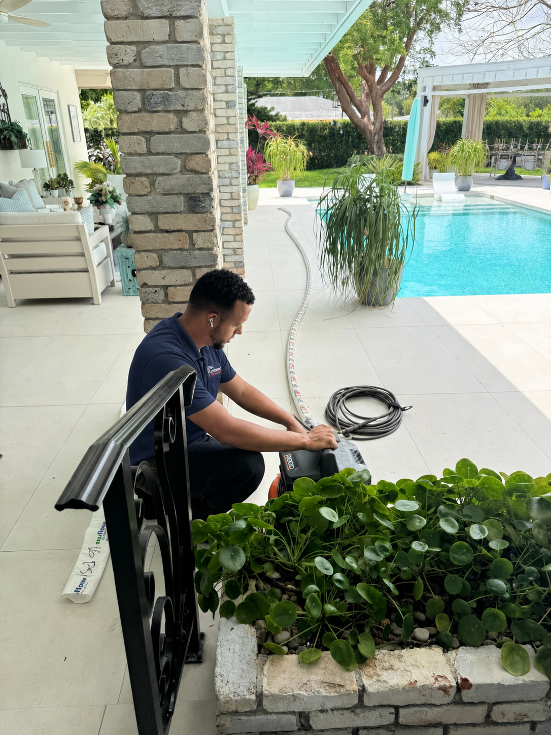 USA Plumbing & Trenchless pipe relining crew in Broward, FL